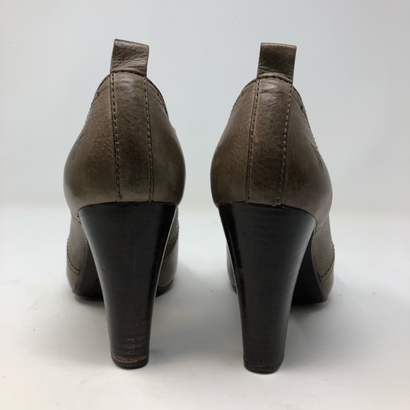 Frye lace up oxford pump heel tan brown - Picture 5 of 8